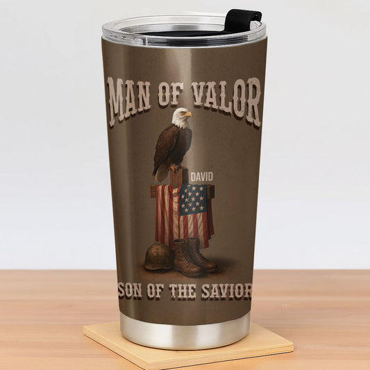 Son Of The Savior Personalized Stainless Steel Tumbler, Custom Name