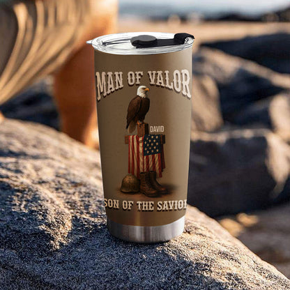 Son Of The Savior Personalized Stainless Steel Tumbler, Custom Name