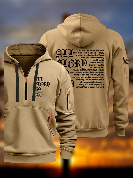 All Glory To God Jesus God Christian Zipper Hoodies