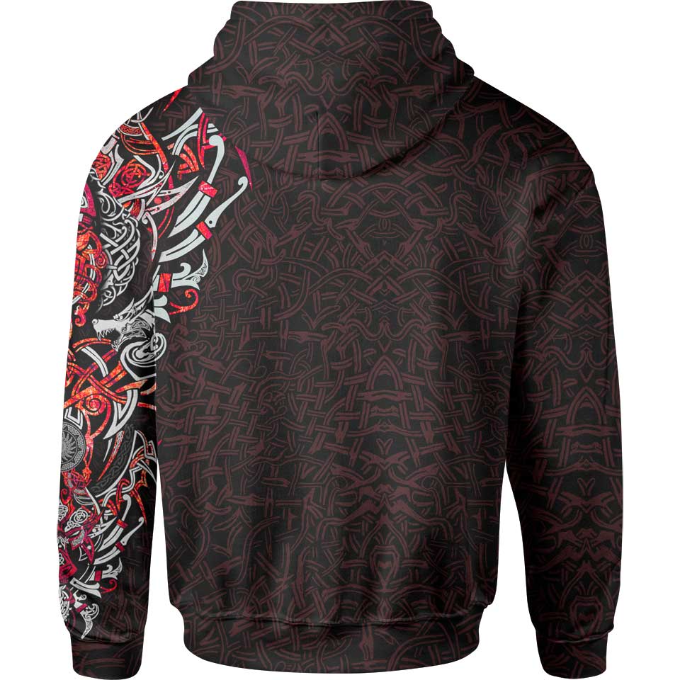 Fenrir Zip Hoodie - Crimson Edition