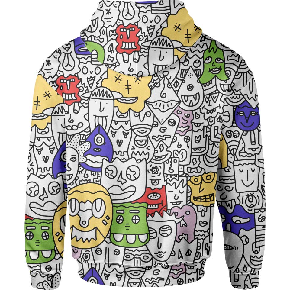 Pretty Done's Doodle Zip Hoodie