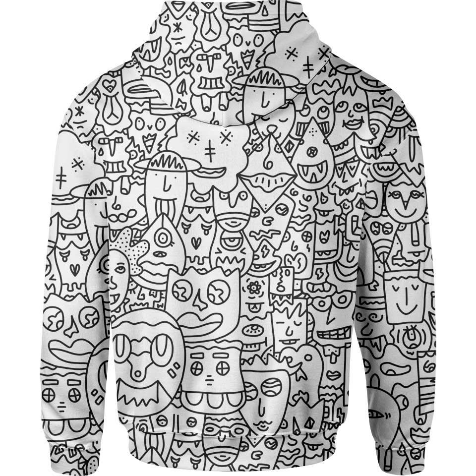 Pretty Done's Doodle Zip Hoodie