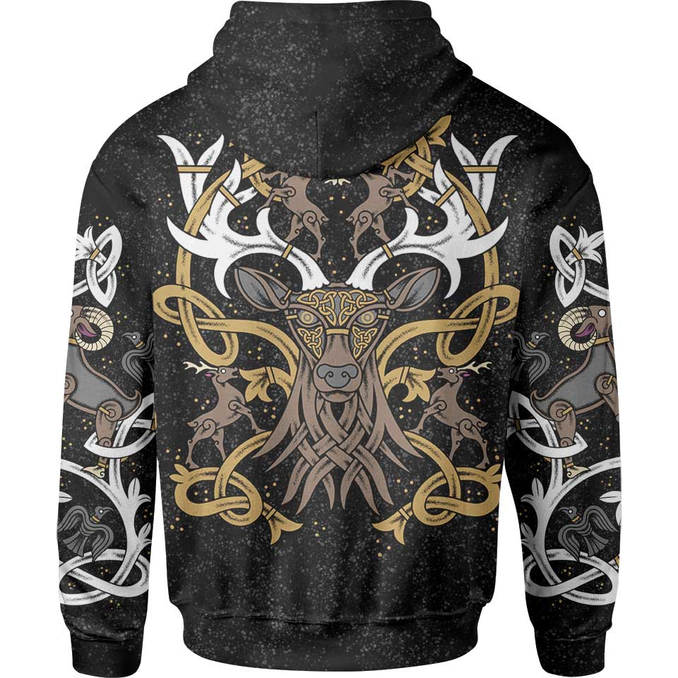 Stag of Valhalla Zip Hoodie