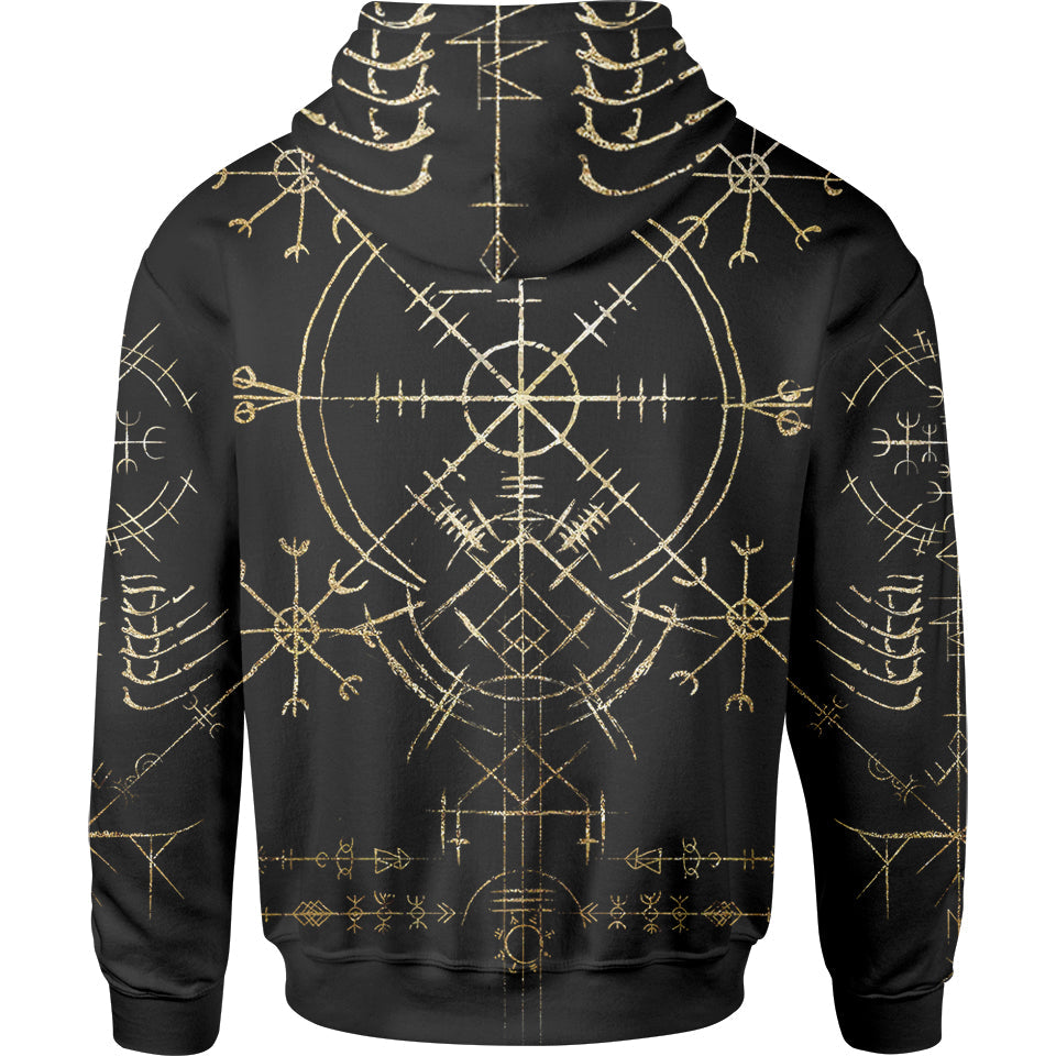 The Stave Zip Hoodie - Gold