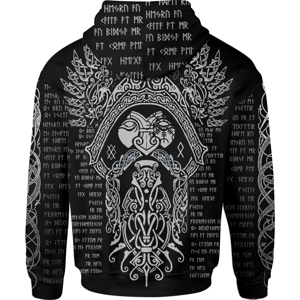 Viking Prayer Zip Hoodie