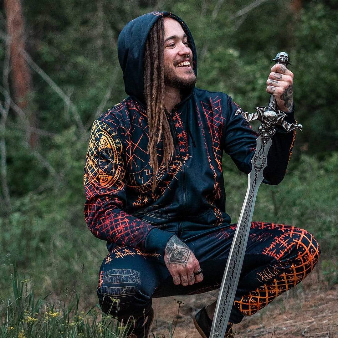 Viking Runes Zip Hoodie