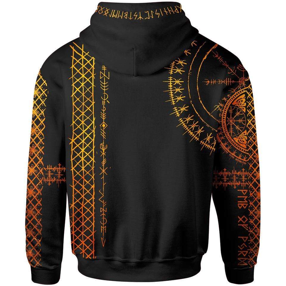 Viking Runes Zip Hoodie